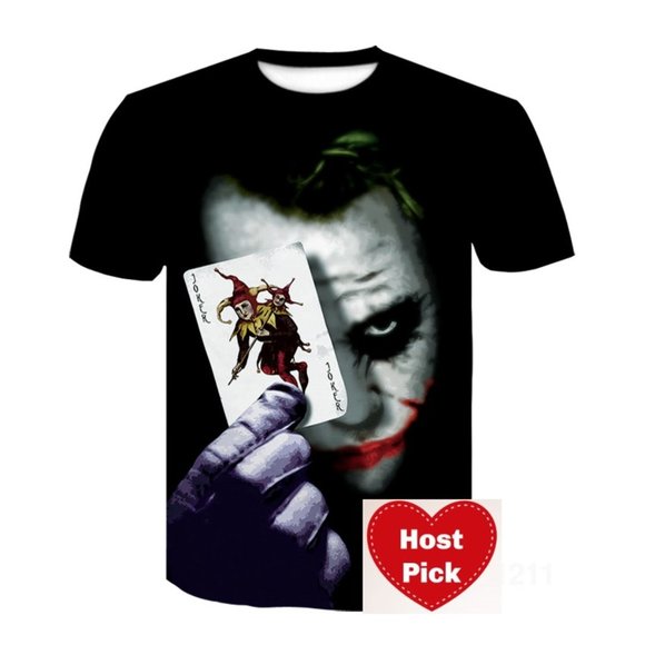 Men's Joker T-Shirt Graphic Print Tee Crew Neck - Short Sleeve - Fashion Tee - Picture 1 of 3